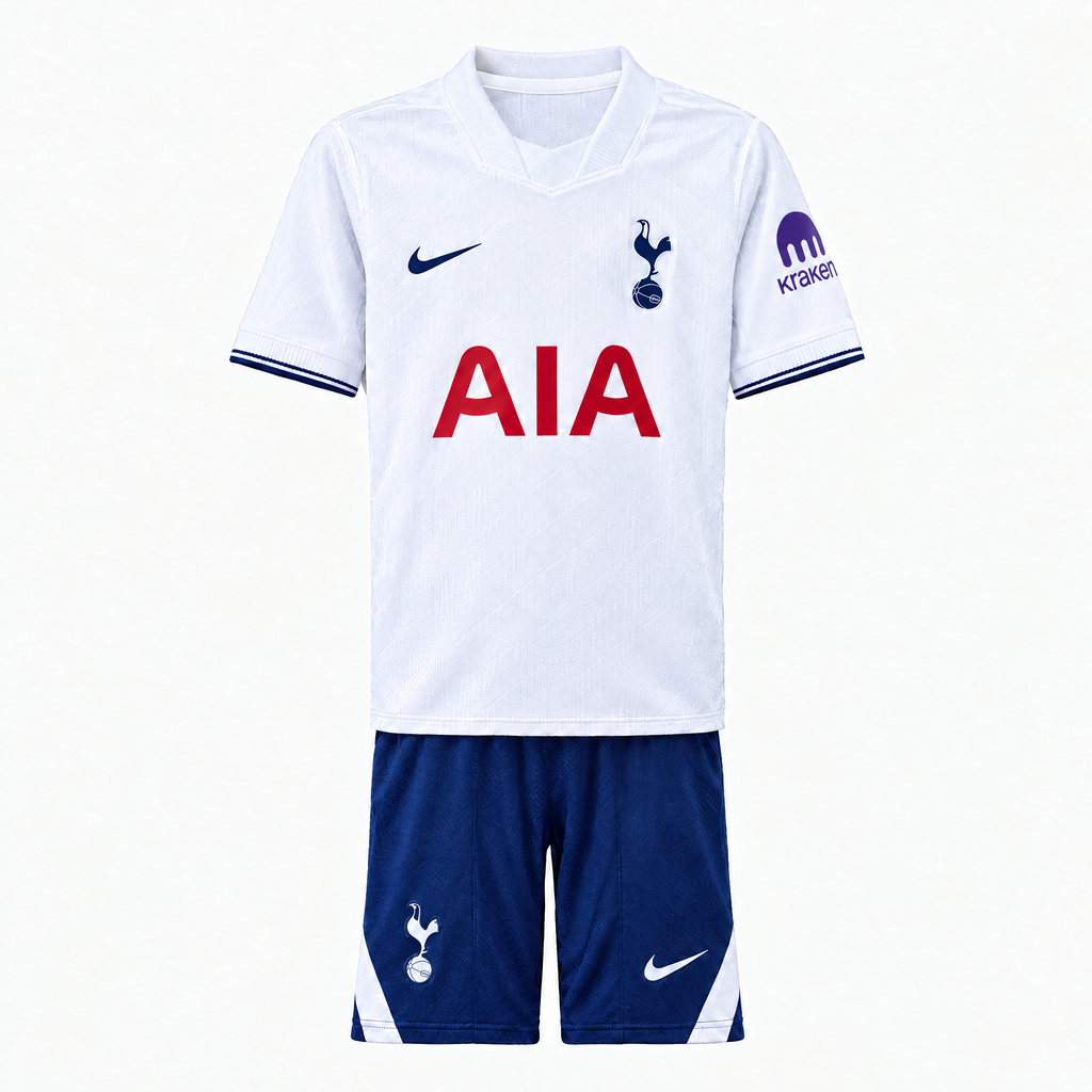 Tottenham Hotspur 2026/27 Home Kids Kit - shirt and shorts front view