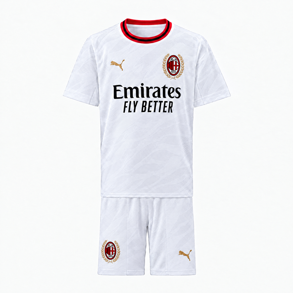 AC Milan 2026/27 Away Kids Kit - shirt and shorts front view