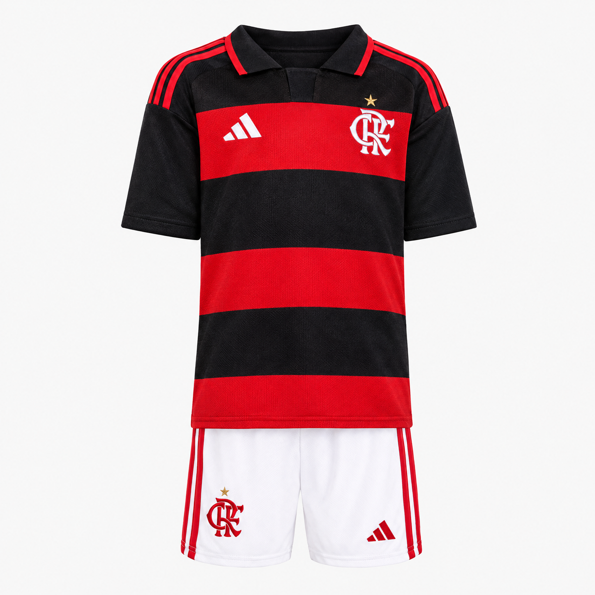 Flamengo 2026/27 Home Kids Kit - shirt and shorts front view