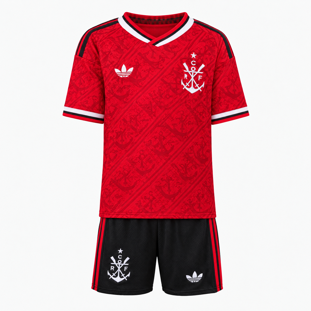 Flamengo 2026/27 Third Kids Kit - shirt and shorts front view