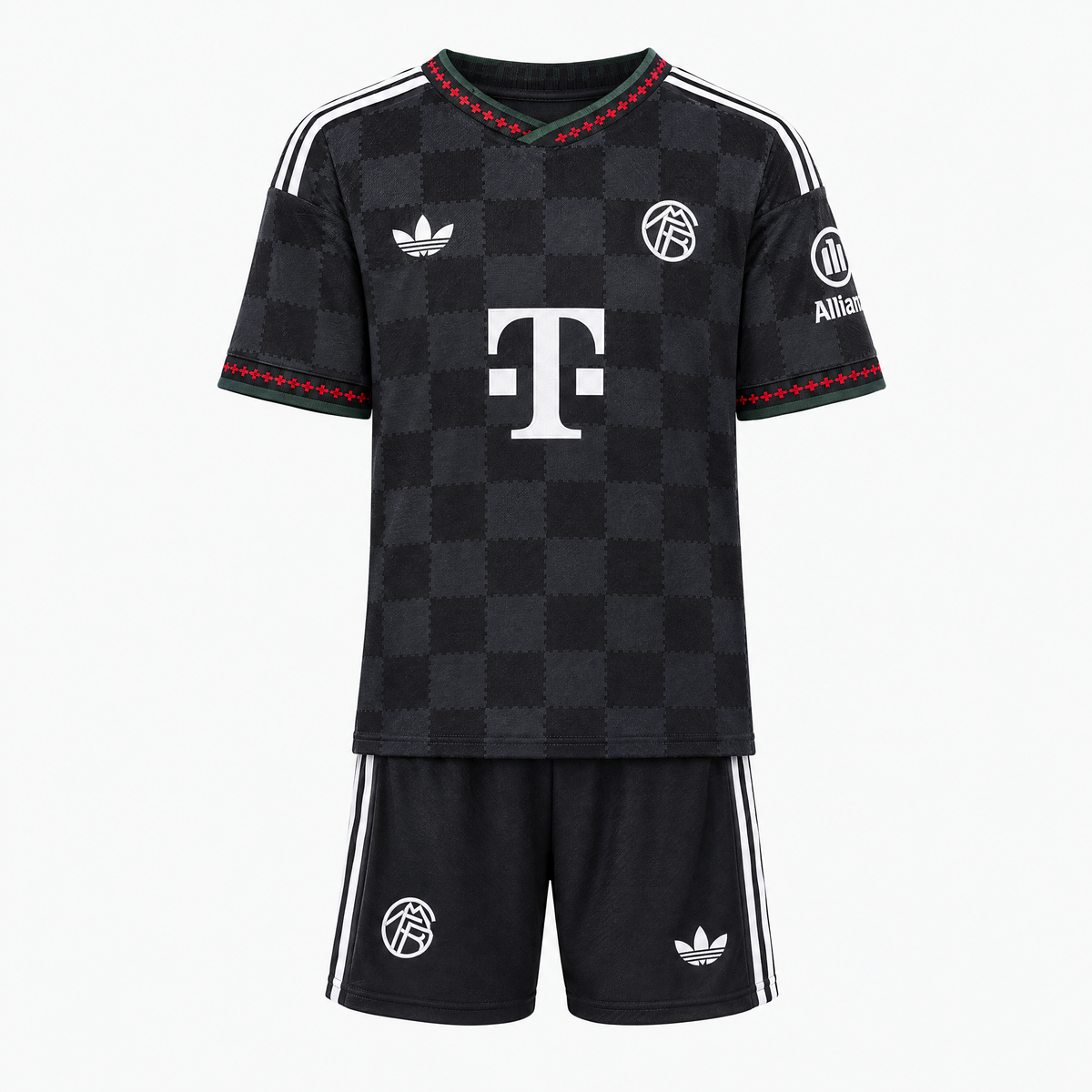 Bayern Munich 2025/26 Third Kids Kit - shirt and shorts front view