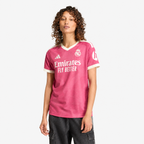 Real Madrid 2026/27 Third Women's Jersey - woman wearing the shirt; AI-assisted studio background adaptation