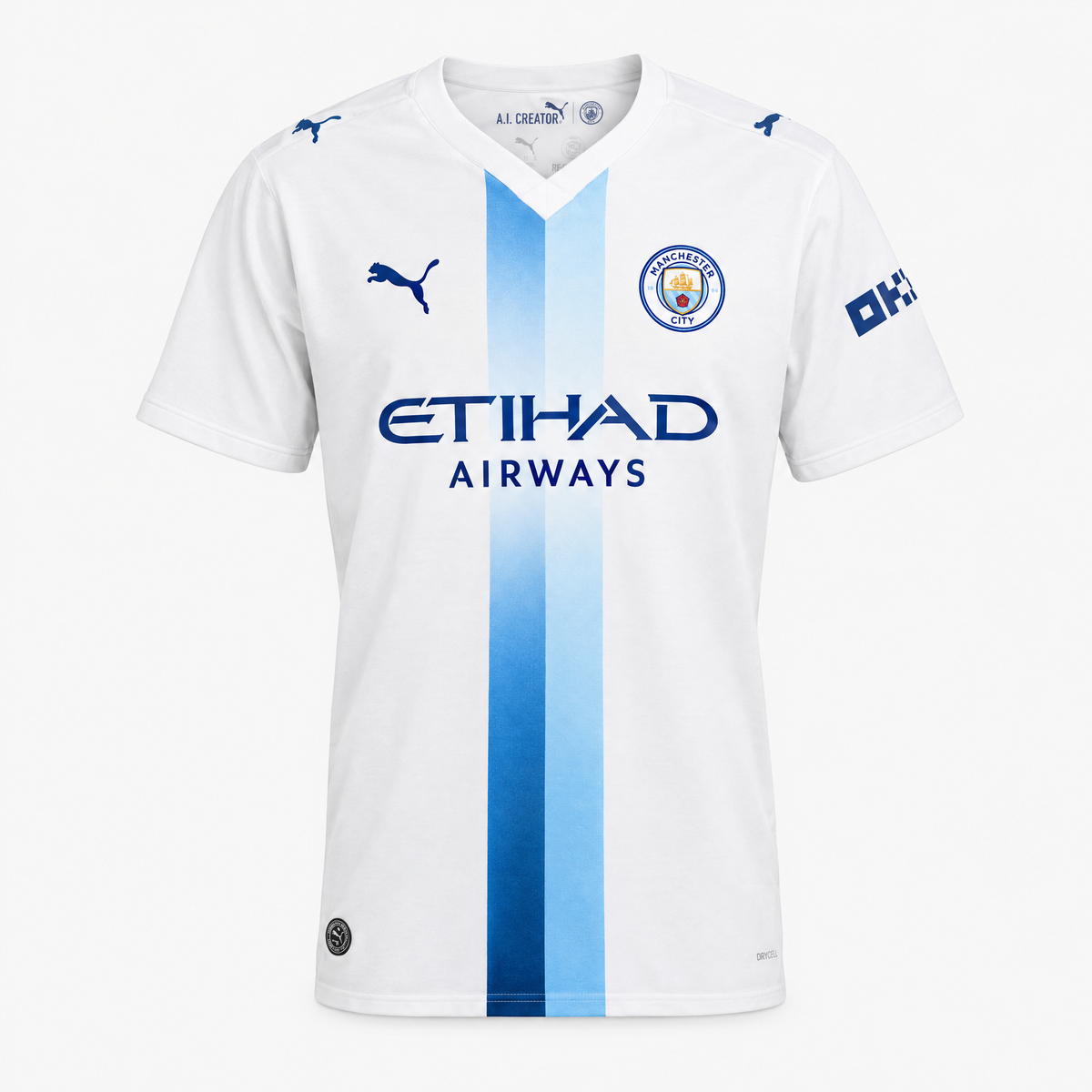Manchester City 2026/27 Third Jersey - front studio product view; AI-assisted adaptation from garment reference