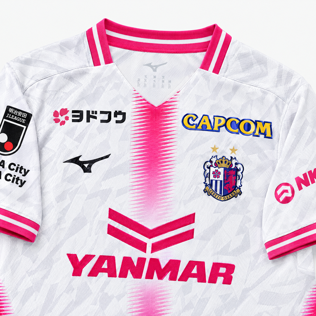 Cerezo Osaka 2026/27 Away Jersey - neckline and garment detail