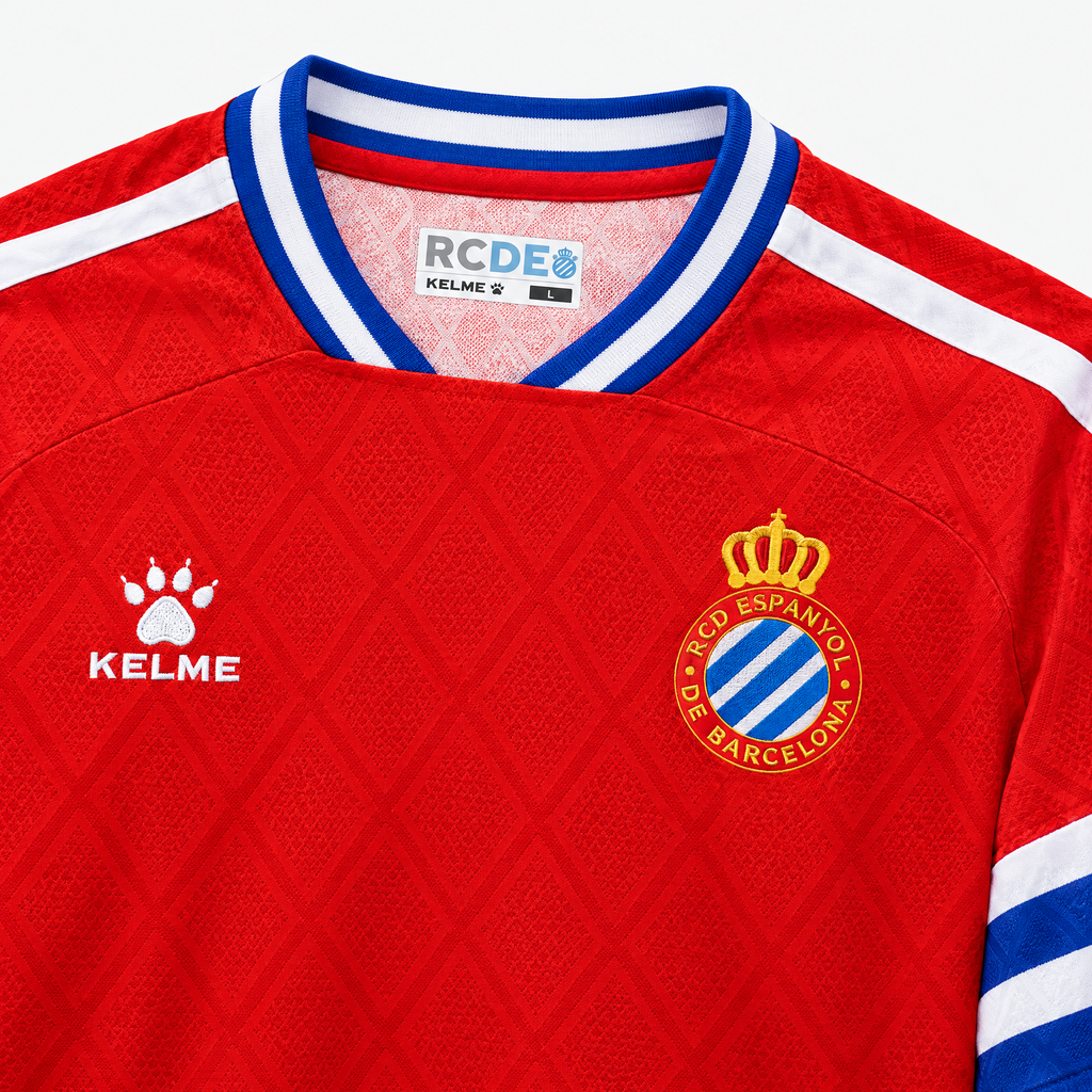 Espanyol 2026/27 Away Jersey - neckline and garment detail