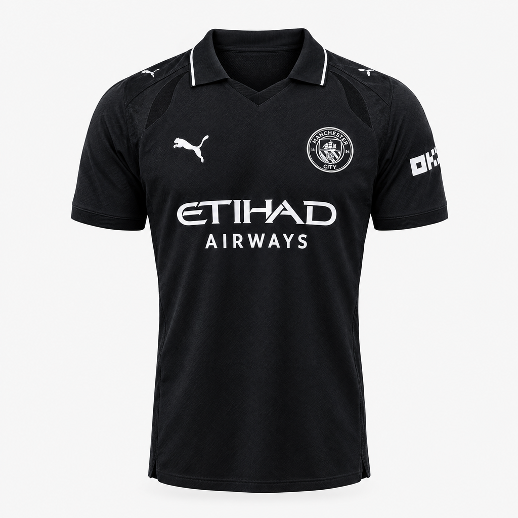 Manchester City 2025/26 Away Jersey - front studio view