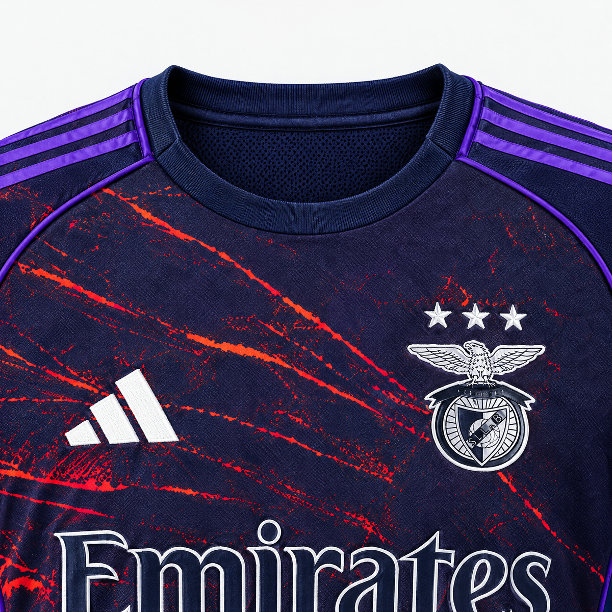 Benfica 2025/26 Fourth Jersey - collar and chest detail