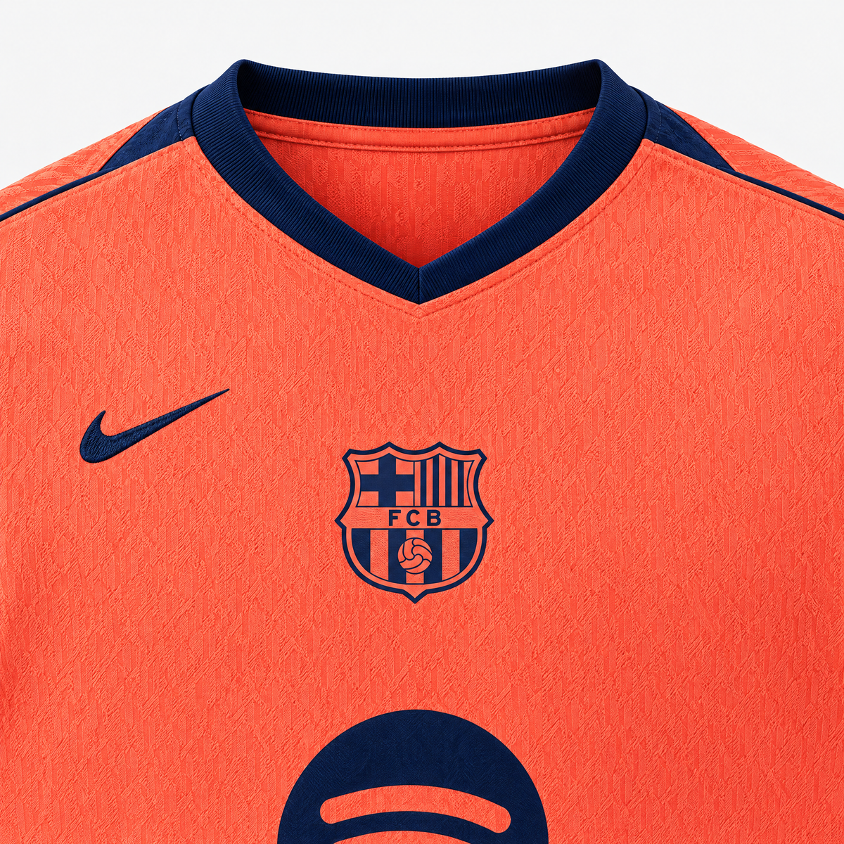 Barcelona 2025/26 Third Player Jersey - collar and chest detail
