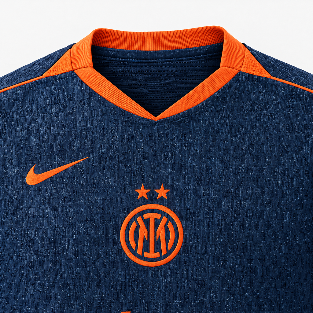 Inter Milan 2025/26 Third Player Jersey - collar and chest detail
