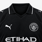 Manchester City 2025/26 Away Jersey - collar and chest detail