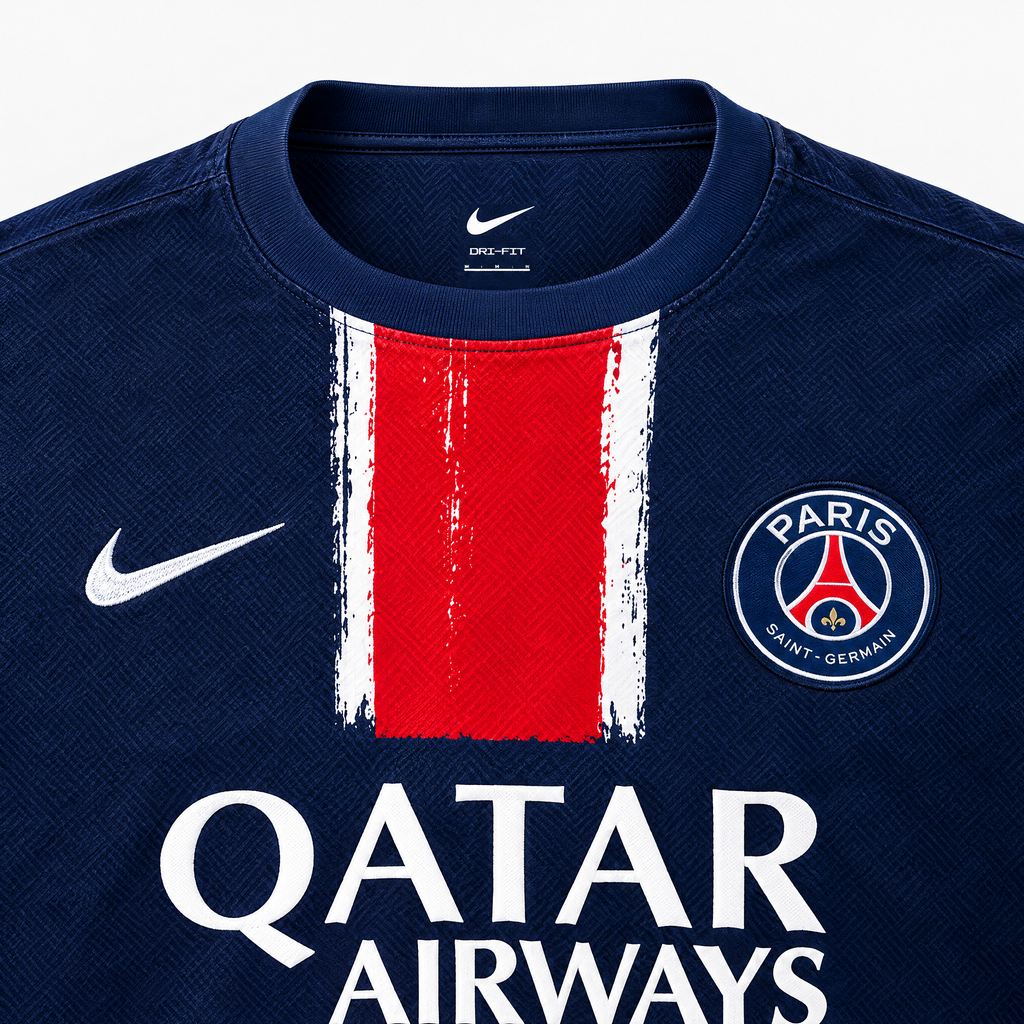 Paris Saint-Germain 2024/25 Home Jersey - collar and chest detail