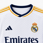 Real Madrid 2023/24 Home Player Jersey - collar and chest detail