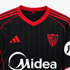 Sevilla 2025/26 Third Jersey - collar and chest detail