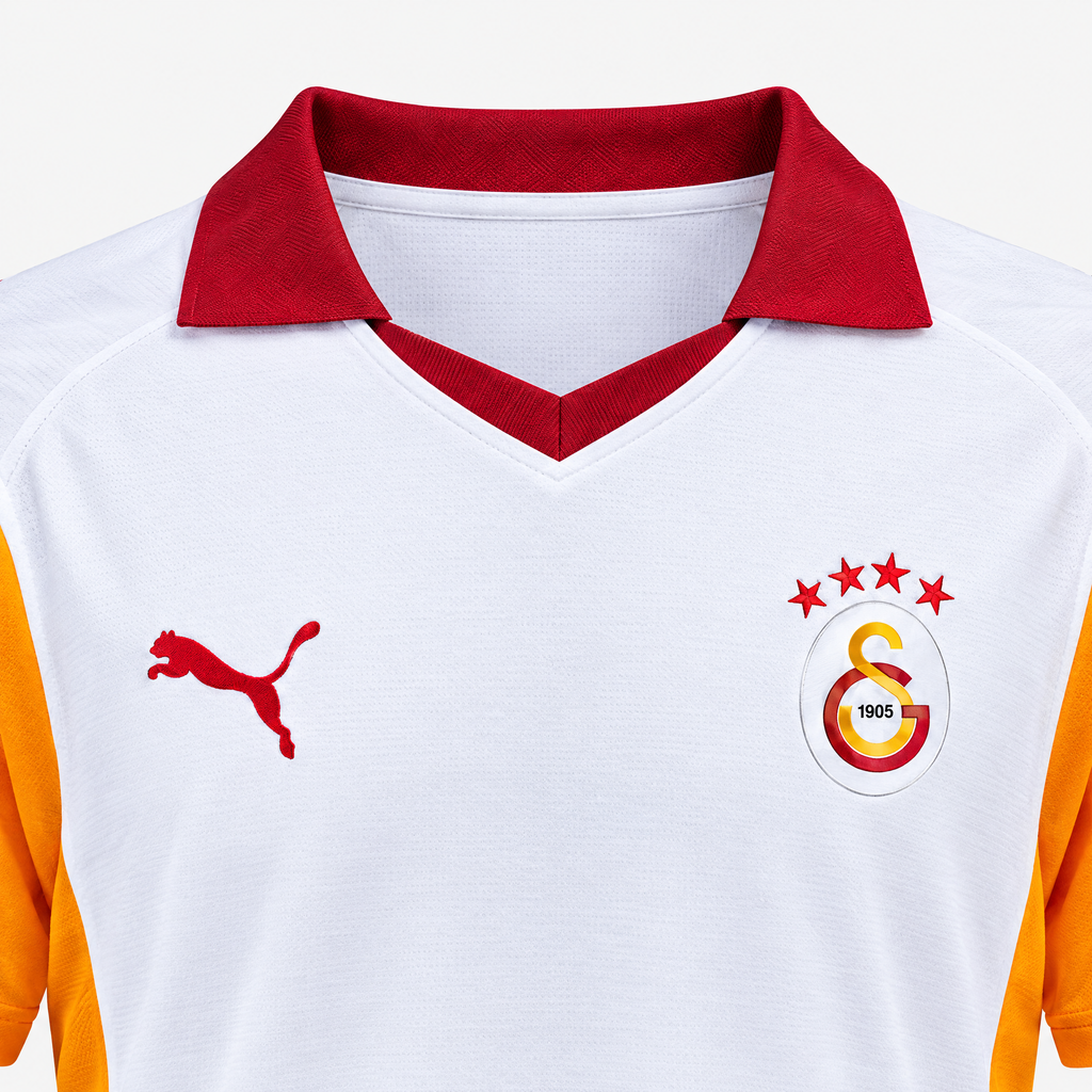 Galatasaray 2025/26 Away Jersey - collar and chest detail