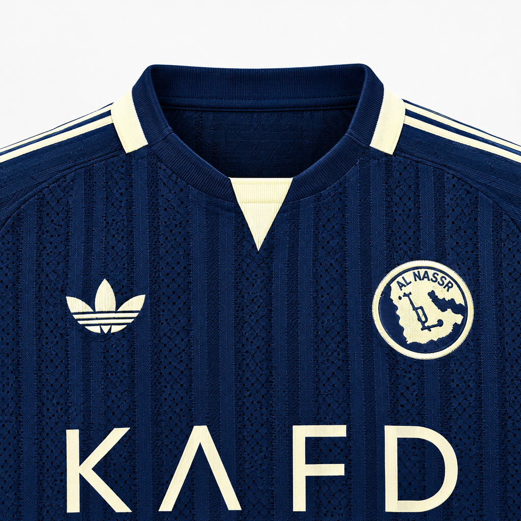 Al-Nassr 2026/27 Away Player Jersey - collar and chest detail
