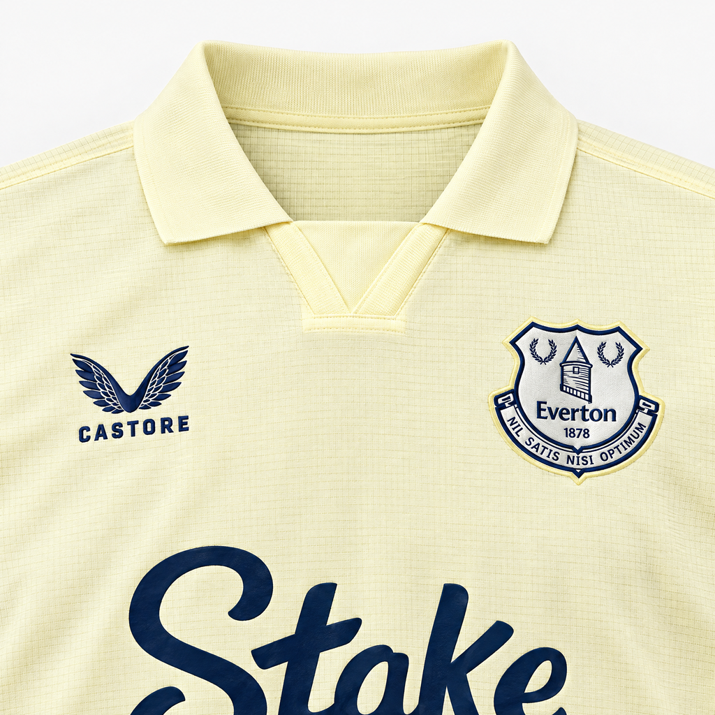 Everton 2025/26 Away Jersey - collar and chest detail