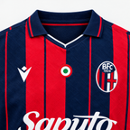 Bologna 2025/26 Home Jersey - collar and chest detail
