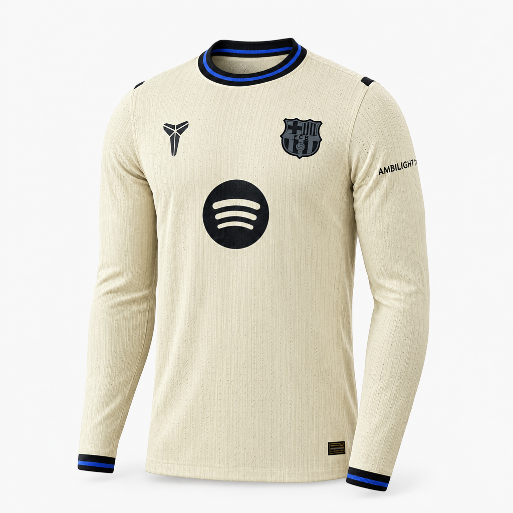 Barcelona 2025/26 Away Player Long Sleeve Jersey — front product view