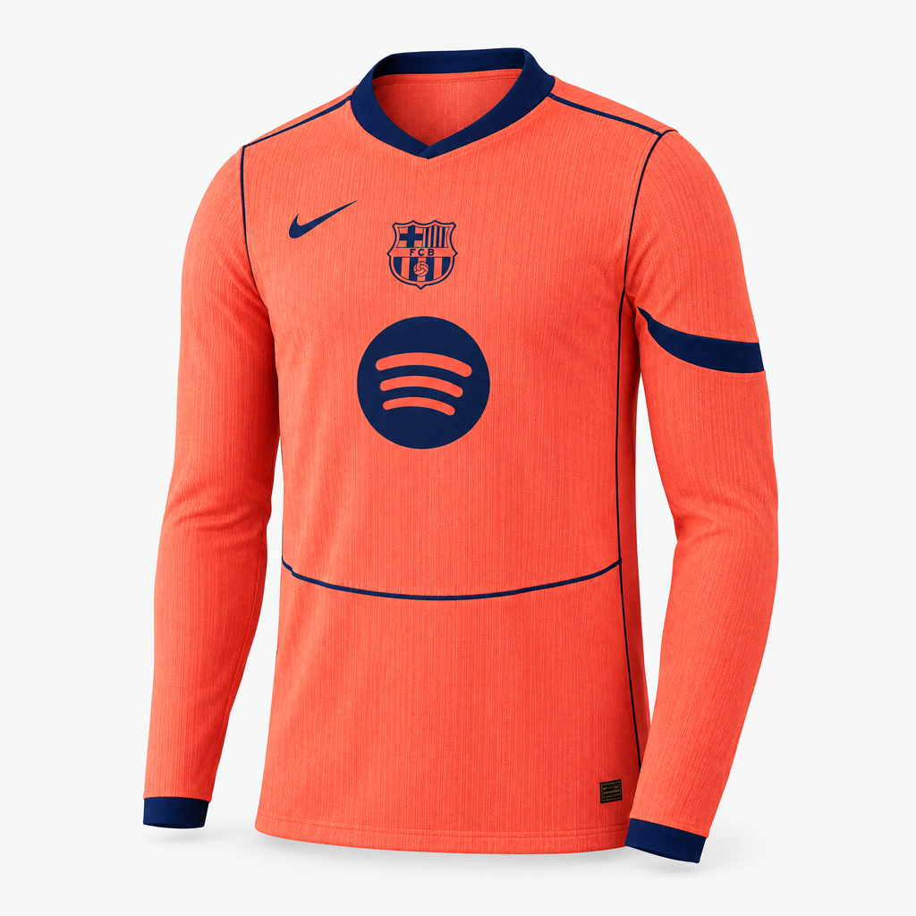 Barcelona 2025/26 Third Player Long Sleeve Jersey — front product view