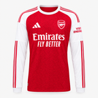 Arsenal 2025/26 Home Long Sleeve Jersey — front product view