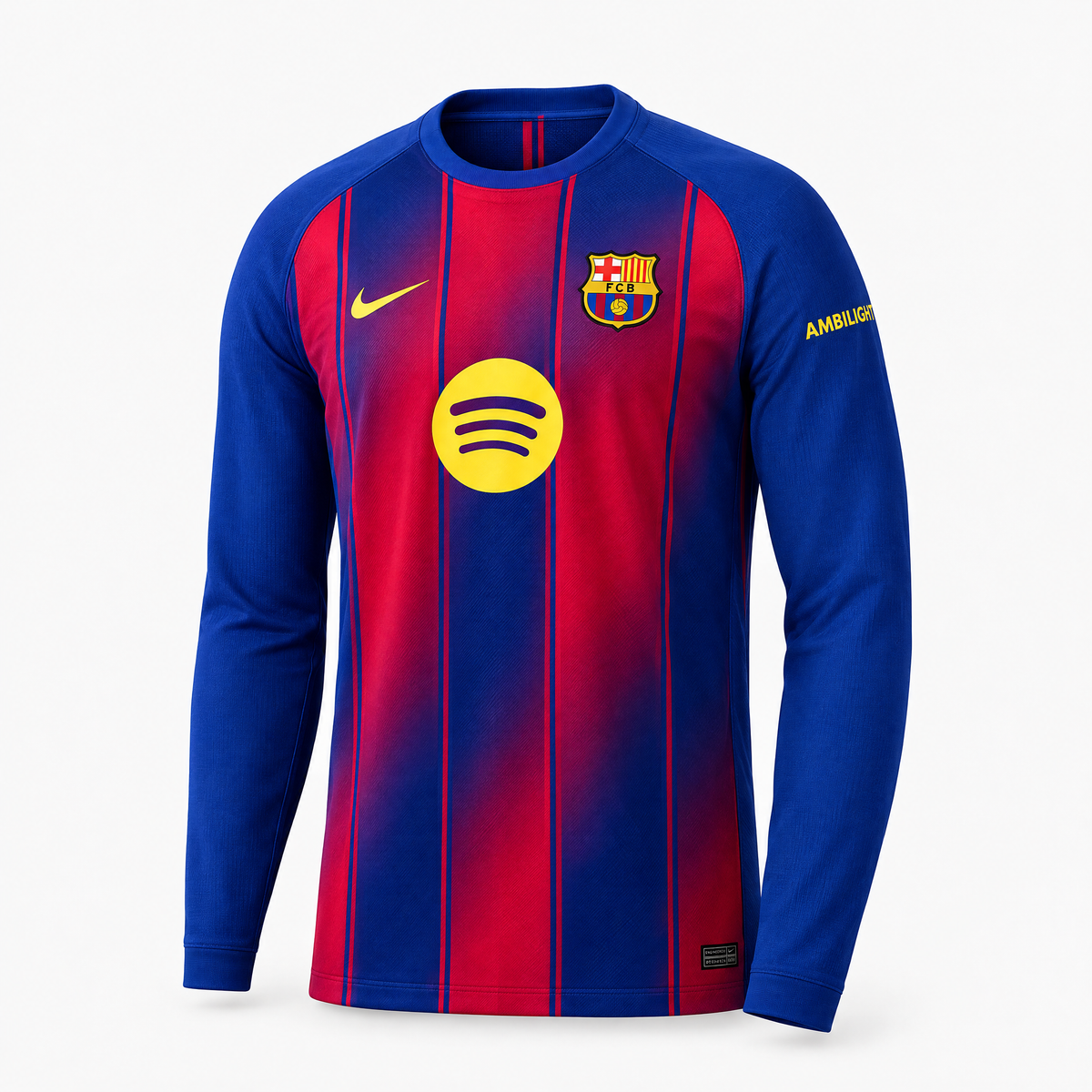 Barcelona 2025/26 Home Long Sleeve Jersey — front product view