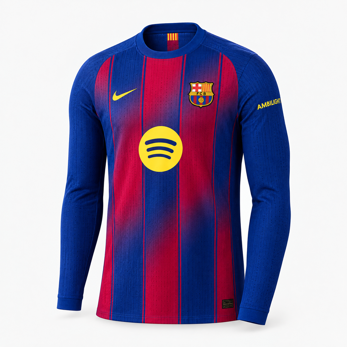 Barcelona 2025/26 Home Player Long Sleeve Jersey — front product view