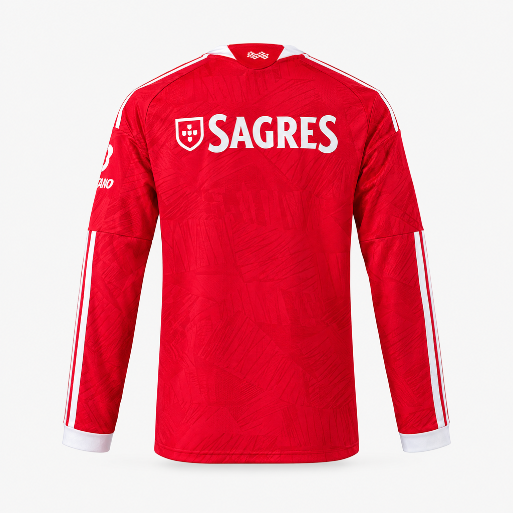 Benfica 2026/27 Home Long Sleeve Jersey — back product view