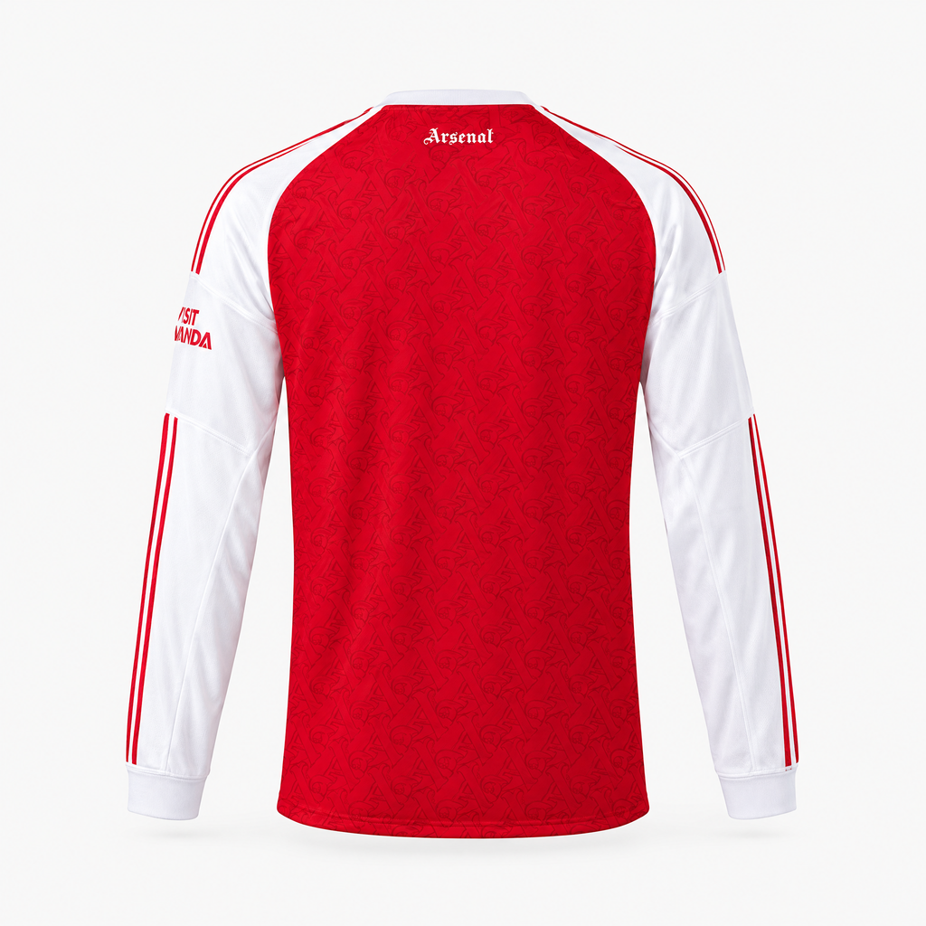Arsenal 2025/26 Home Long Sleeve Jersey — back product view