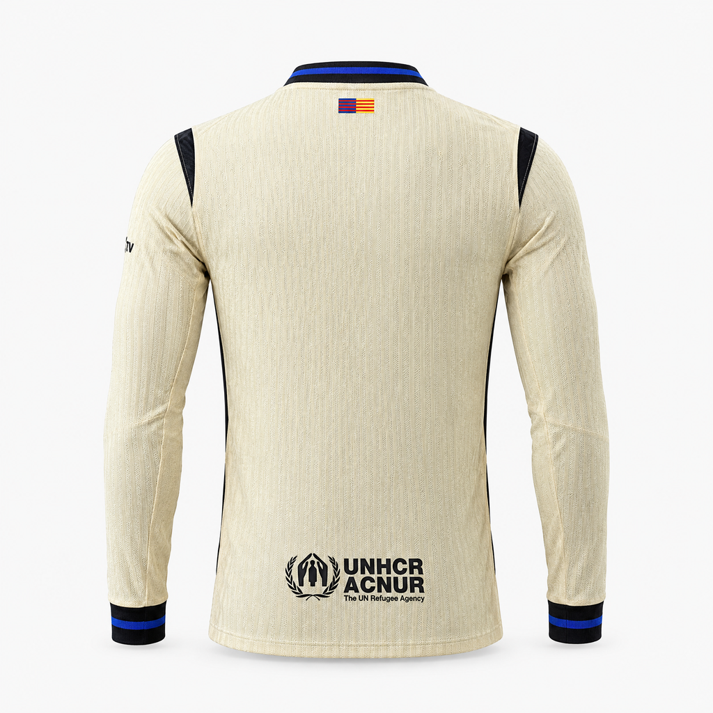 Barcelona 2025/26 Away Player Long Sleeve Jersey — back product view