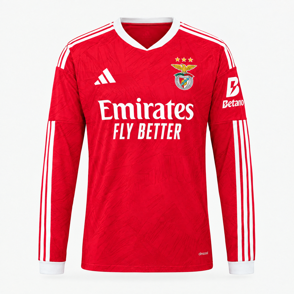 Benfica 2026/27 Home Long Sleeve Jersey — front product view