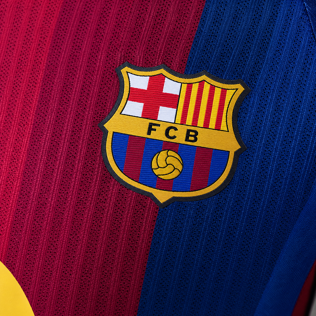 Barcelona 2026/27 Home Player Long Sleeve Jersey — crest detail