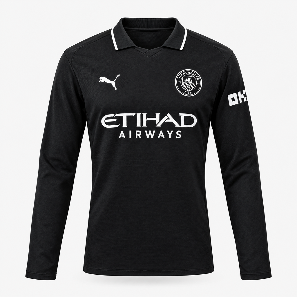 Manchester City 2025/26 Away Long Sleeve Jersey - front view