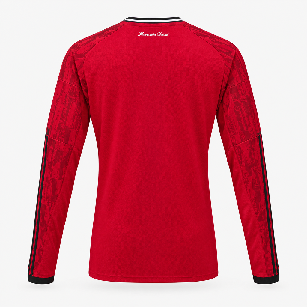 Manchester United 2025/26 Home Long Sleeve Jersey - back view