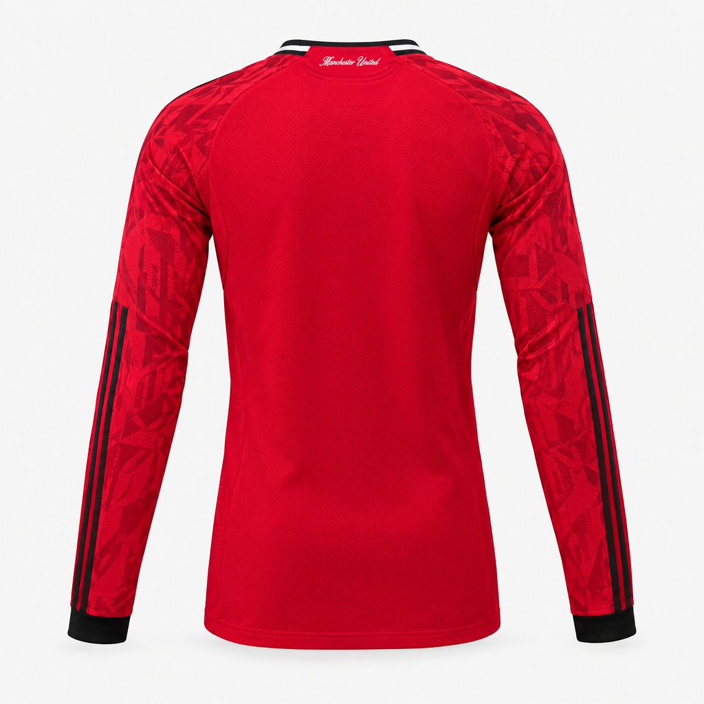 Manchester United 2025/26 Home Player Long Sleeve Jersey - back view