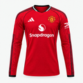 Manchester United 2025/26 Home Player Long Sleeve Jersey - front view