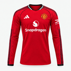 Manchester United 2025/26 Home Player Long Sleeve Jersey - front view