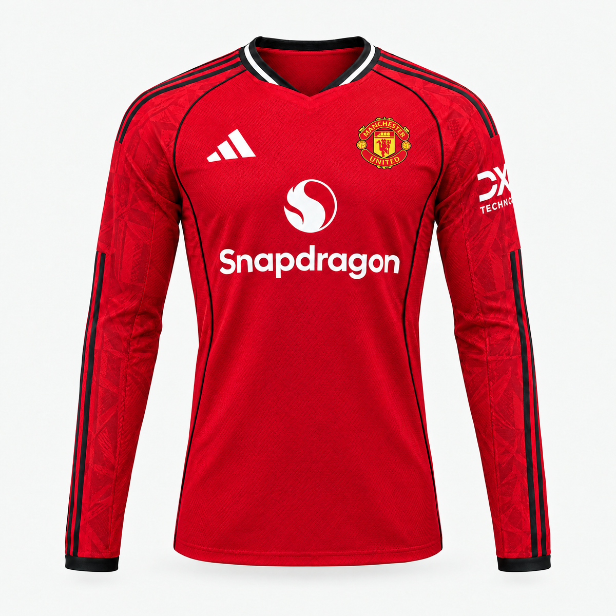 Manchester United 2025/26 Home Player Long Sleeve Jersey - front view
