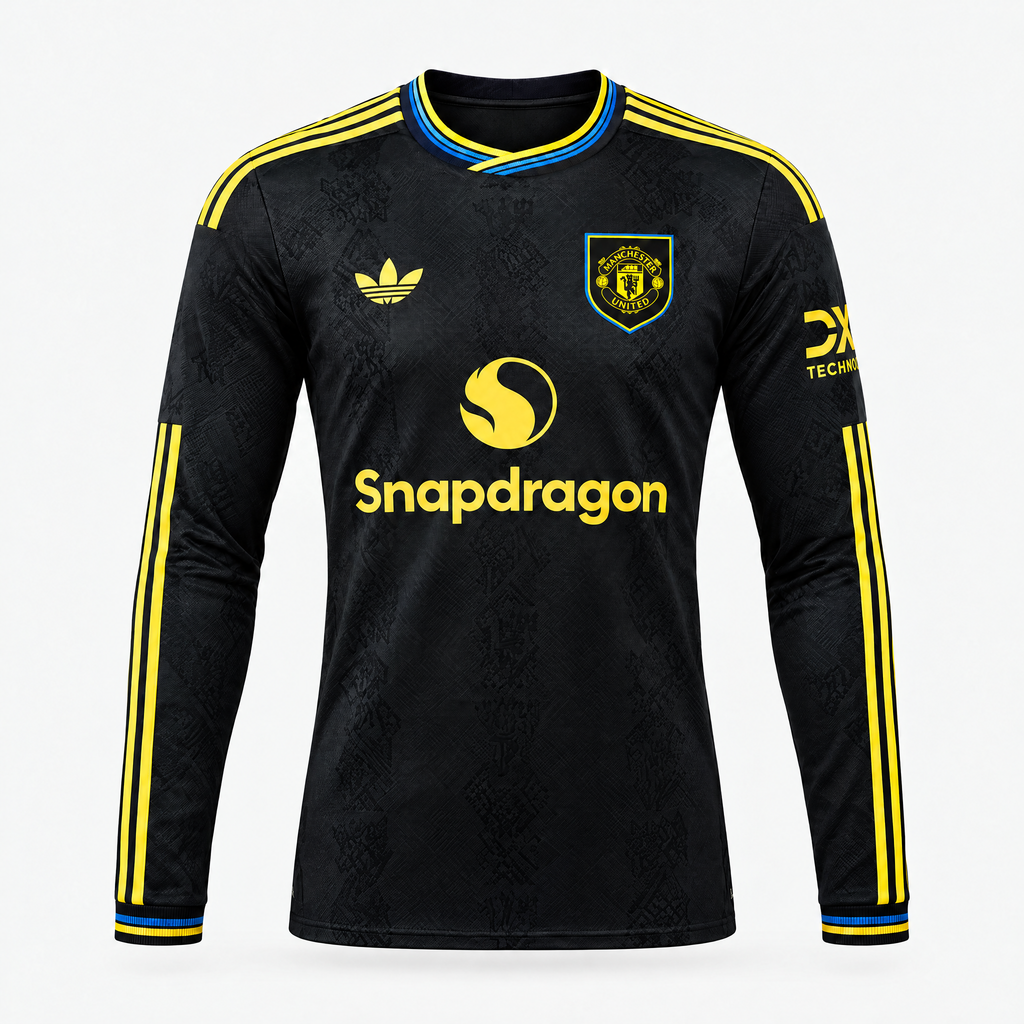 Manchester United 2025/26 Third Player Long Sleeve Jersey - front view