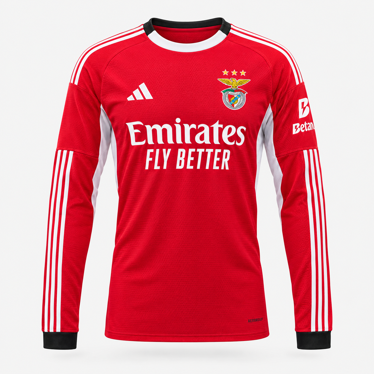 Benfica 2025/26 Home Long Sleeve Jersey — front view