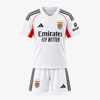 Benfica 2025/26 Away Kids Kit — front view