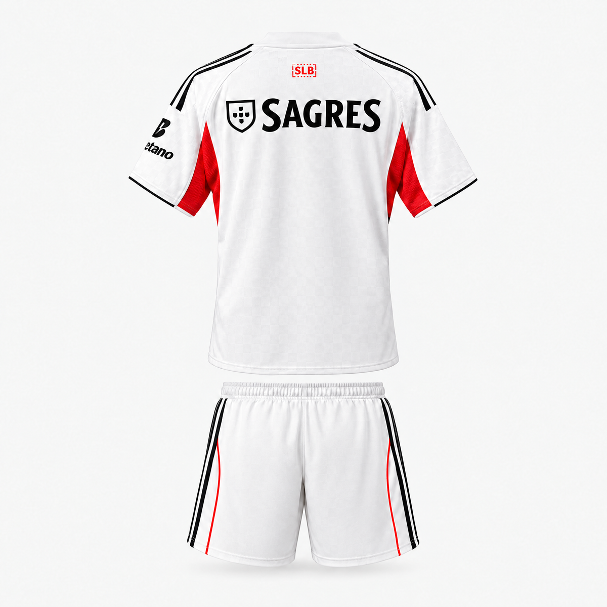 Benfica 2025/26 Away Kids Kit — back view