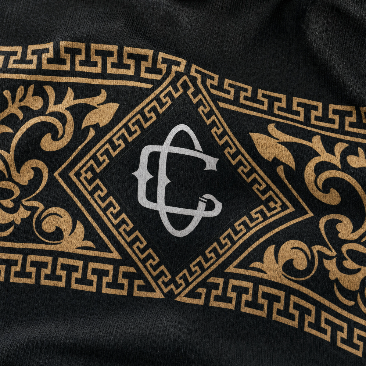 Chivas Guadalajara 2026/27 black third player jersey - crest and ornamental chest macro detail