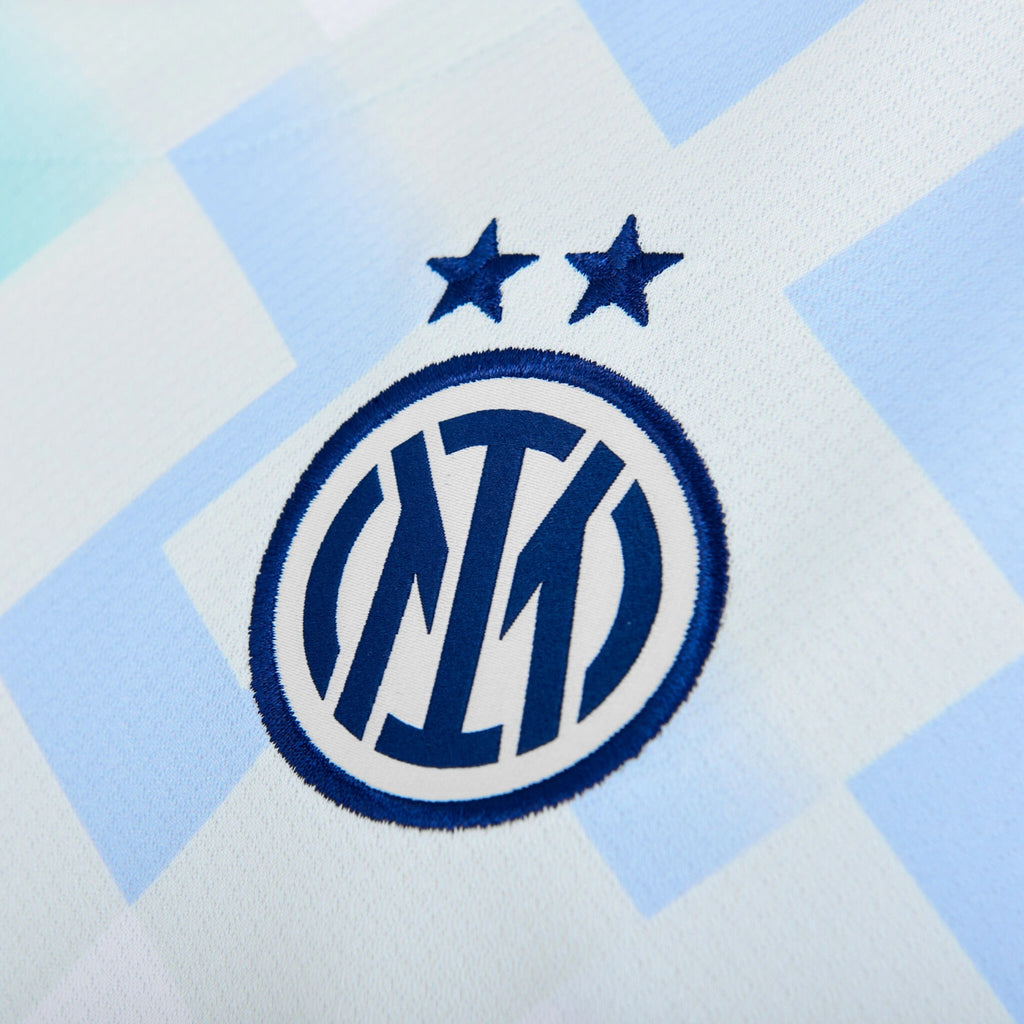 Inter Milan 2025/26 Away Kids Kit - club crest and fabric detail