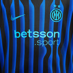 Inter Milan 2025/26 Home Kids Kit - club crest and fabric detail