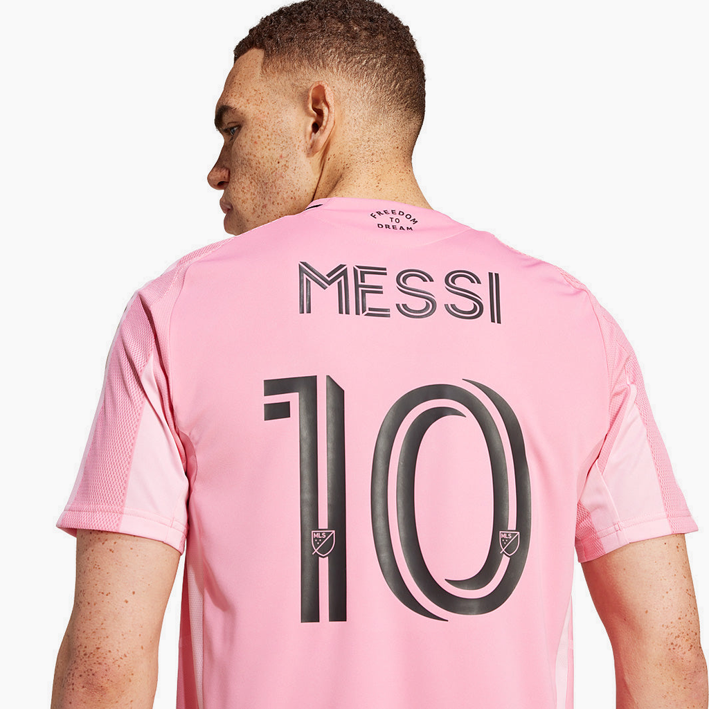 Inter Miami 2025 Euforia soccer jersey - back neckline detail