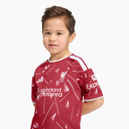 Liverpool 2026/27 Home soccer kit - chest detail on model
