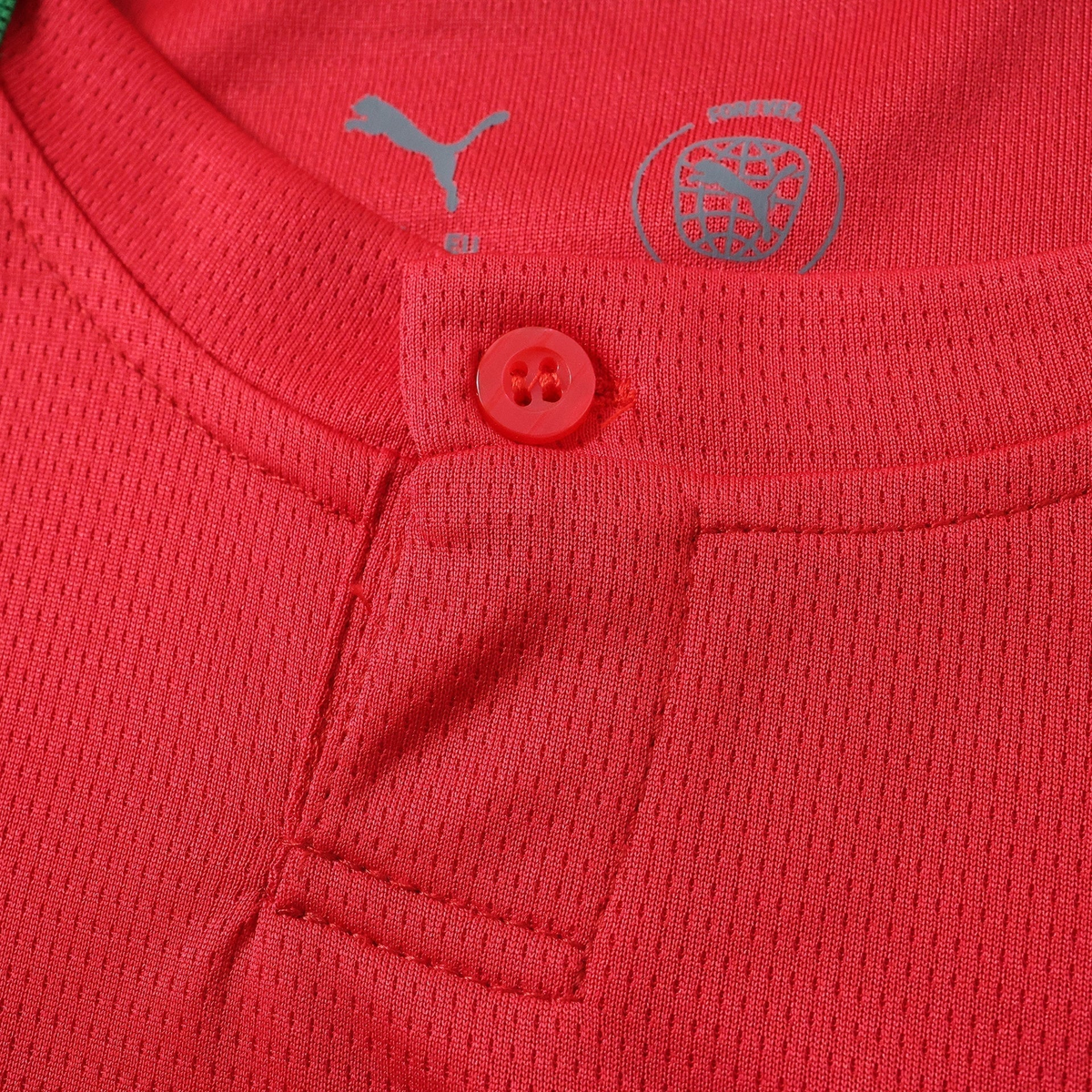 Morocco 2026 Home soccer jersey - collar and upper chest detail