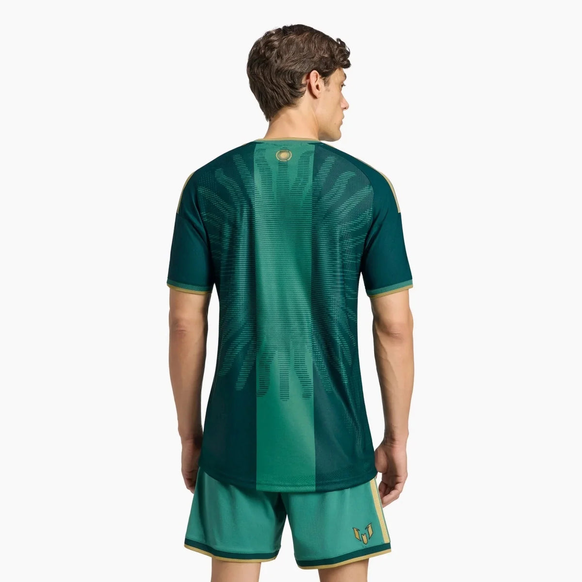 Argentina Messi 26 Green Player Version Jersey — View 4