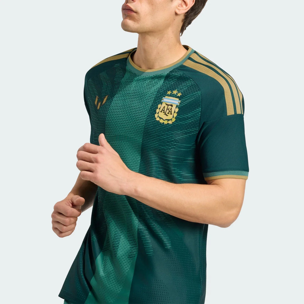 Argentina Messi 26 Green Player Version Jersey — View 6