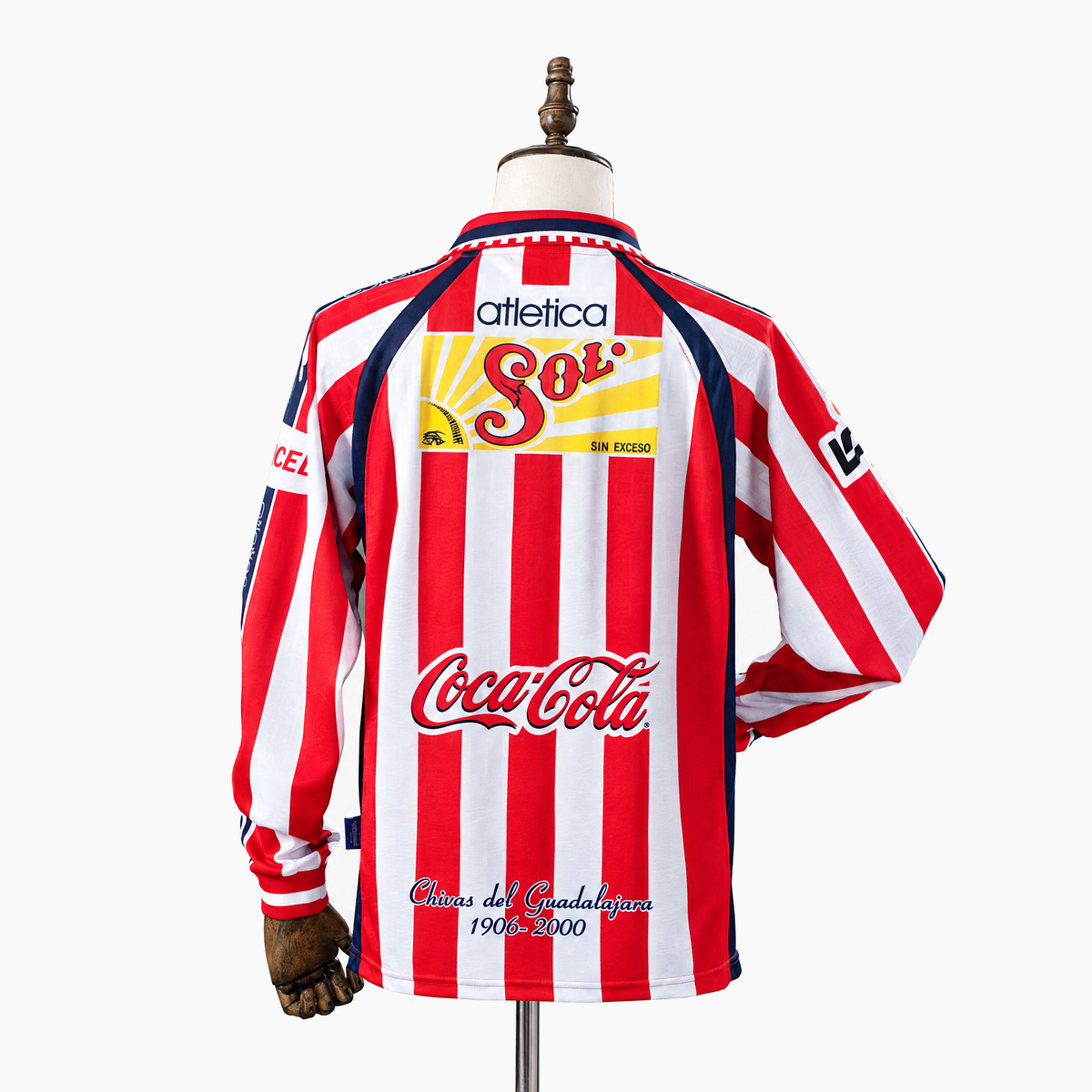 Chivas Guadalajara 1999/00 Home Long Sleeve Retro Jersey — View 2